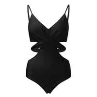 Komuni za kupanje Poklopac za žene Jednodijelni kupaći kostim Ležerni print crni m