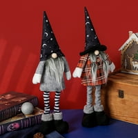 OAVQHLG3B Halloween Gnomes Plišani vileski ukrasi, ukrasi za Noć vještica zatvorene ručno rađene žetelice