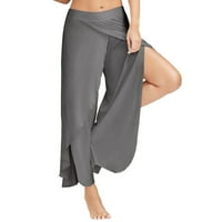 Puntoco Womens Cleance Yoga hlače, struk široke noge Flowy Hlače žene Ljetne duge labave joge hlače