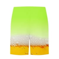 XYSAQA muških trupanja ljeto smiješno tiskovina pivo za odmor na plaži kratke hlače casual elastični