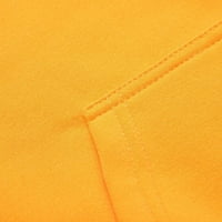 Hueook dukseri za žene plus veličine dugih rukava, puna boja modna bluza sa kapuljačom sa džepom Rewneck