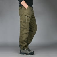 Znojeće hlače za muškarce čišćenje muških plus veličine čistog pamučne multi-džepne staklene pantalone