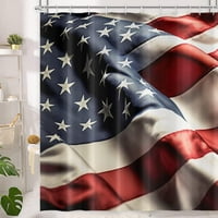 Srećne zastove za tuširanje za neovisnost koji su lepršali američku zastavu 4. jula za SAD Patriot kupaonicu