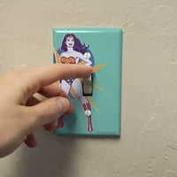 Wonder Woman Vintage Woman Plastični zidni dekor Preklopni poklopac tablice