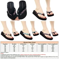 Daeful Women Platform Sandal Summer Sandals Comfort Flip-Flops Tuš Clip Toe Lagana cvjetna plaža Cipele