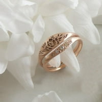Tking modni zaručni prstenovi za žene okrugli vjenčani prsten set kubični zirkonijski vjenčani prsten