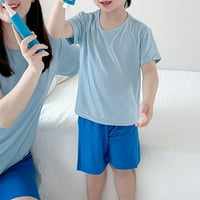 Ljetne odjeće za djecu Dječji dječaci dječja boja dječja čvrsta boja tanka kratkih rukava i kratkih
