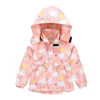 Juebong Toddler Kids Baby Girls Lagana jakna Crtani oblaci uzorak protupočljive jakne odvojivi kaputi
