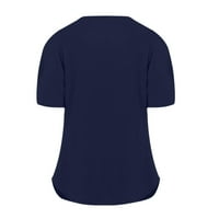 Žene kratkih rukava V majice Tors Ljetni seksi križani majice Ležerne prilike Laise Solid Color Basic Tees bluza