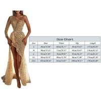 ManXivoo ženske haljine Ženske off rame Solid Color Glitter nepravilno haljina haljina haljina haljina