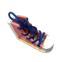 Keusn cipela za učenje djece kravata drvene t cipele vezanje obrazovnih cipela igračke za vezanje obrazovanja