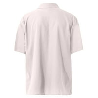 Cuoff Muška majica Dizajnerska proljetna ljeto Muška povremena pamučna posteljina pune boje majica kratkih