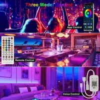 49,2ft LED svjetla, pametna RGB LED svjetla za spavanje za spavaću sobu s Bluetooth i daljinskim upravljačem