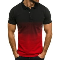 Na Clearsance Polo T košulje za muškarce STAND-UP košulja kravata 3D gradijentna majica u boji Ljetne