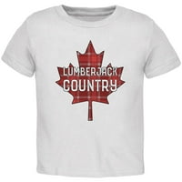 Kanada Dan Lumberjack Zemlja Plaid Toddler majica White 4t