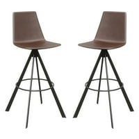 Kućni kvadrat Olio Dizajn Bungee 30 Fau kožna barska stolica u toffee - set od 2
