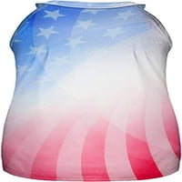 Dabuliu ženske četvrti julske tenkove na vratu Basic Baggy USA majice zastava bez rukava patriotske