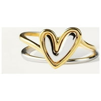 Nepravilni ljubavni prsten slojevito dvodijelni prijenos prstena za ženska dodatna dizalica