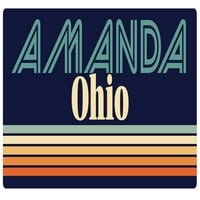 Amanda Ohio Frižider Magnet Retro dizajn