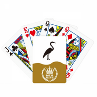 Crno siva heronska životinja portreta kraljevska flush poker igračka karta