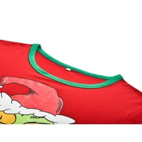 Pudcoco božićne roditelj-dječja noćna odjeća od ispisanih uzorka s dugim rukavima na vrhu i pantalone