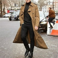 Crna jakna Muška zima Moda Easy Solid Color Topli rever kaput Poslovni casual