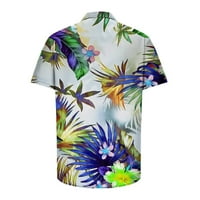 Modni novi dolasci, Poropl Summer Hawaiian Ispis Atletski košulje za muškarce Čišćenje plave veličine