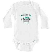 Neko me u Charlotte voli Charlotte NC Skyline One Baby Bodysuit, 3-mjesečne bijele boje