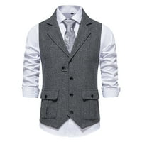 MAFYTYTPR MENS CAPE CLEARANCE Ljeto Jesen Zima Muškarci Herringbone Tweed odijelo Vest Vintage rever