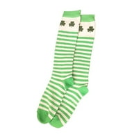 Ženske djevojke Modni Irci St. Patrick Festive Stripe Srednje cijevi čarape