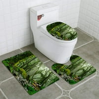 Ruglji u kupaonici u džungli set za kupac za kupanje Contour mat i toaletni poklopac poklopca