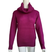 Džemper za žene dugih rukava Turtleneck pleteni turtleneck pulover