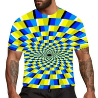 Košulje za muškarce Moda 3D print s uzorak Crewneck kratki rukav majica Yellow XL