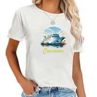 Globetrotter Krstarenje ljubavnicom Ženska grafička majica kratkih rukava sa modnim otiskom - udobnim