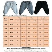 Beiwei Kids pantalone ravne pantalone za noge Solid Boja Jogger Pant casual dno atletski duks elastični
