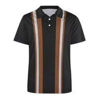 Muška košulja Golf majica Retro Color Contrast na otvorenom Street Street kratkih rukava s gumb za ispis odjeće Odjeća modna dizajnera casual fragarn