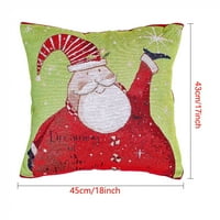 Tarmeek Božićni jastuk snjegović Santa Claus Ispisan jastuk pokriva božićne ukrase na otvorenom Božićne