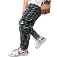 Kayotuas muns moda vitka fit staklene hlače plaćene nacrtane joggers pantalone