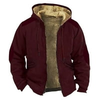Must-imaju predmete na bakci za mušku jaknu sa kapuljačom klasičnim i svestranim kaputom crvena 6xl