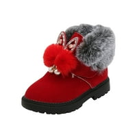 Kid cipele tople i meke princeze modne kose pamučne sniježne cipele snježne djevojke cipele