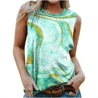 Ljetne košulje za žene Modni Leopard Print The Tankshirt Okrugli vrat Bluza bez rukava plus veličina
