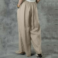 Caicj teretne hlače Ženska slova Grafičke zrno rubova s ​​ceradom Struk visokog poteza jogeri sa džepovima