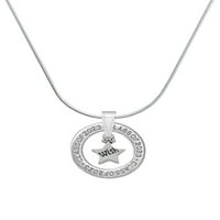 Delight nakit silvertone mini '' Želja '' zvijezda srebrne tone klase prstenaste ogrlice, 18