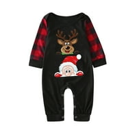 Božićni pidžami Baby Božićni prugasti ispis dugih rukava Porodična odjeća Pajamas Toddler pidžami djevojke