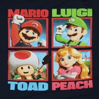 Super Mario Boys Mario Luigi princeza Peat GRAFIC GRAFIČNA PRINT majica