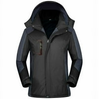 Hot6SL zimski kaput za muškarce casual patchwork zgušnjav sa kapuljačom patentnim zatvaračem, pulover