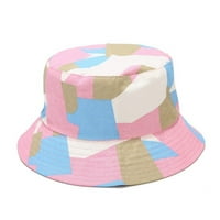 Iopqo kašika šešira Ljetni muškarci i žene kamuflaže Sklopivi ribar šešir za sunčanje kapa šešir ružičasti