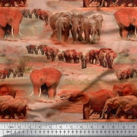 SOIMOI poliester Crepe tkanina i slonova životinjska tkanina za ispis od dvorišta široko
