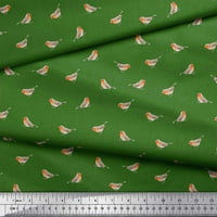 Soimoi Green Pamuk poplin tkanina američka robinska dekoracija ptica je otisnula BTY Wide