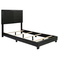 Twin krevet sa uzglavljem, teška kožna tapecirana platforma za tapacirani okvir okvira madraca sa drvenim